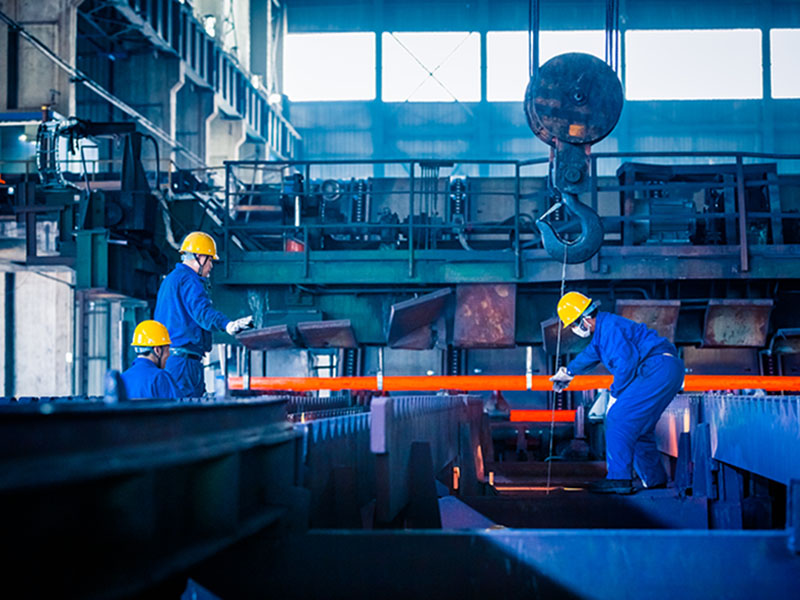 interior view of a steel factory,steel industry in city of China.